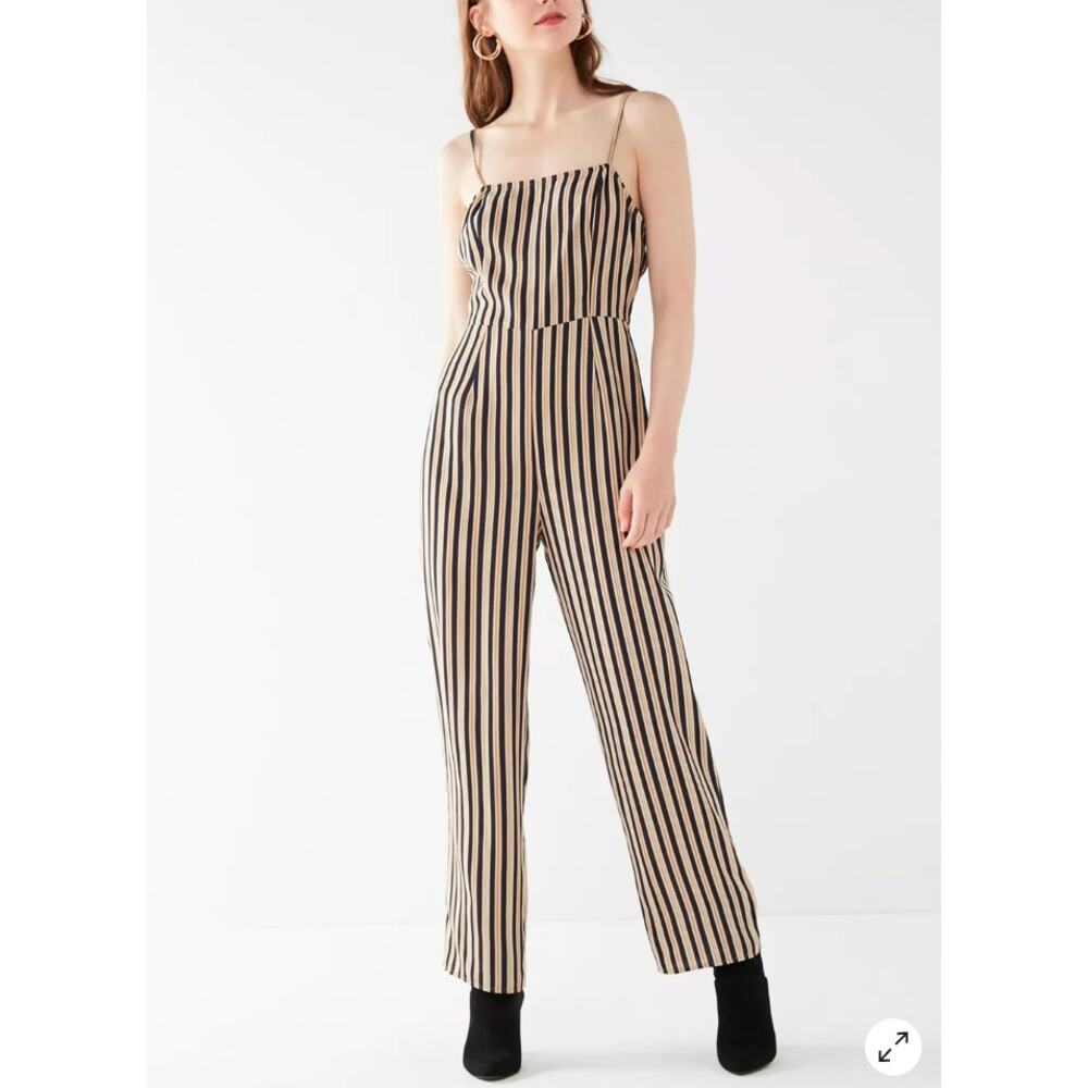 Urban Outfitters Straight-Neck Striped Jumpsuit Women's sz 6 - Picture 2 of 11